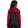 Women's Sport-Wick® Fleece Full-Zip Hooded Jacket - Black/Red