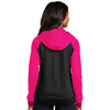 Women's Sport-Wick® Fleece Full-Zip Hooded Jacket - Black/Pink