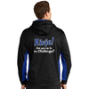 Black Colorblock Hooded Sweatshirt - Adult